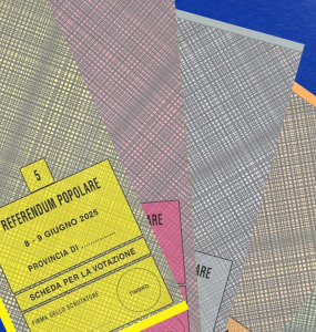 Le cinque schede elettorali dei Referendum
